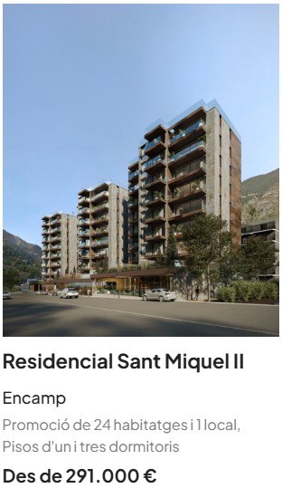 Promoció immobiliaria nova construcció Encamp