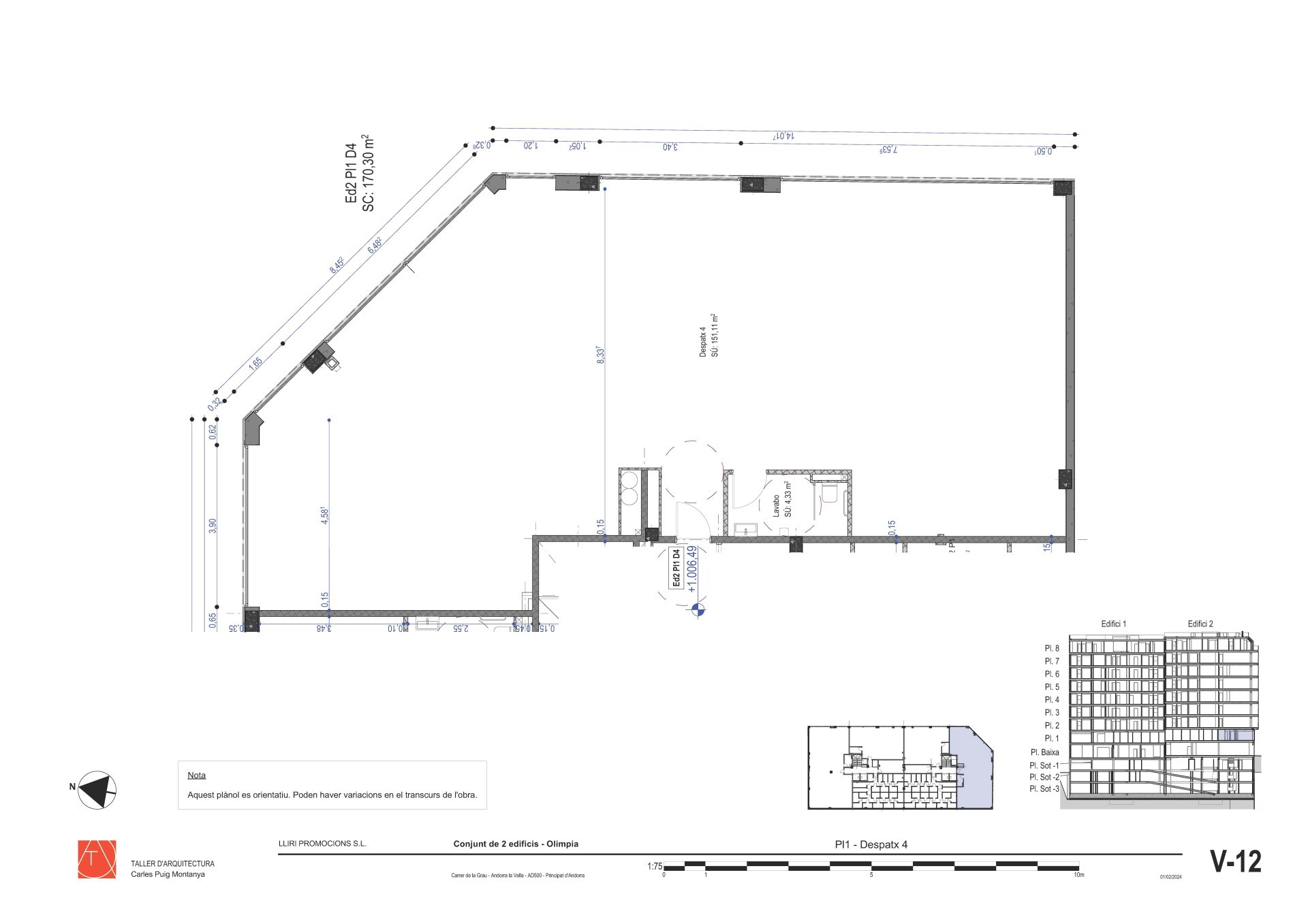 Bureau à vente en Andorra la Vella avec terrasse